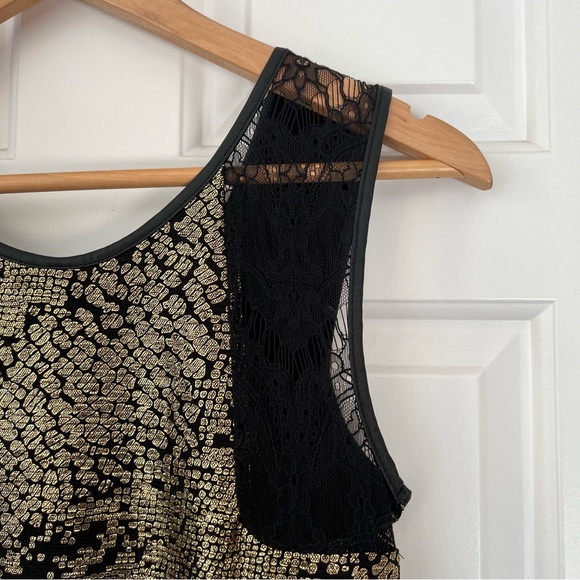 Vero Moda Gold Metallic Sleeveless Dress - Picture 3 of 6